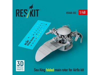 Sea King folded main rotor for Airfix kit (3D printed) 