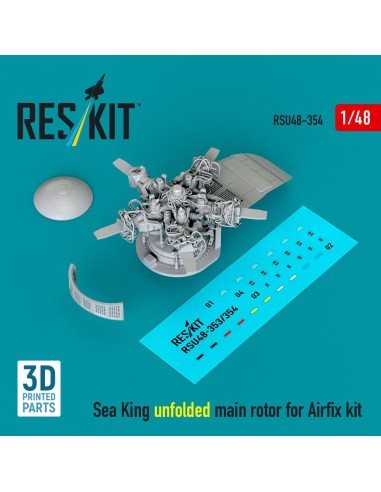 Sea King unfolded main rotor for Airfix kit (3D printed) 