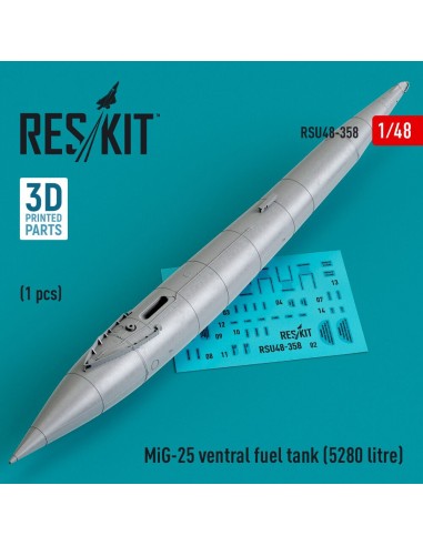 MiG-25 ventral fuel tank (5280 litre) (3D printed) 