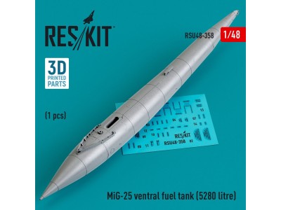 MiG-25 ventral fuel tank (5280 litre) (3D printed) 