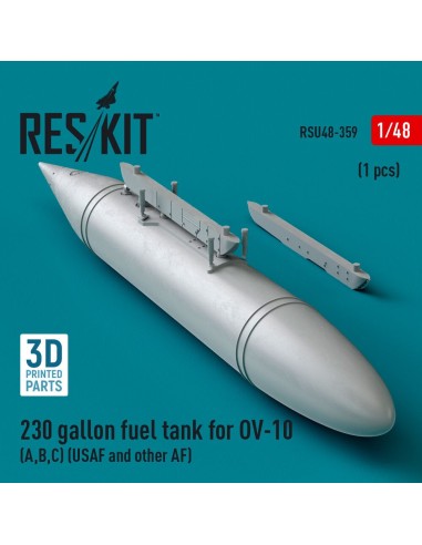230 gallon centerline fuel tank for OV-10 (A,B,C) (USAF and other AF) (1 pcs) (3D Printed) 