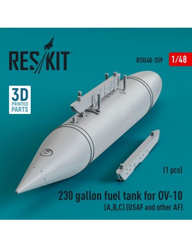 230 gallon centerline fuel tank for OV-10 (A,B,C) (USAF and other AF) (1 pcs) (3D Printed) 