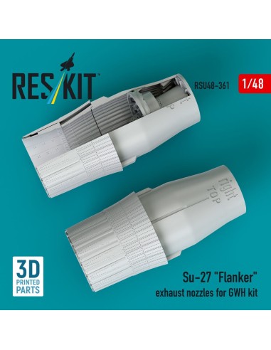 Su-27 Flanker exhaust nozzles for GWH kit (3D Printed) 