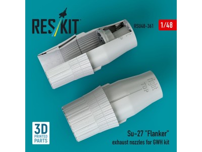 Su-27 Flanker exhaust nozzles for GWH kit (3D Printed) 