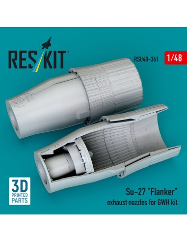 Su-27 Flanker exhaust nozzles for GWH kit (3D Printed) 