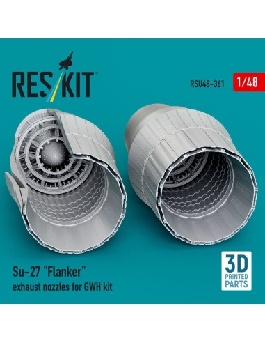 Su-27 Flanker exhaust nozzles for GWH kit (3D Printed) 