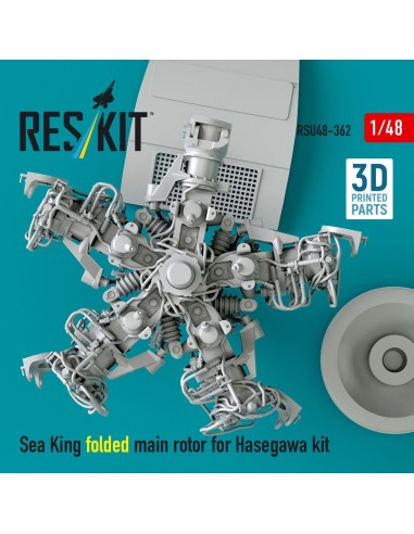 Sea King folded main rotor for Hasegawa kit (3D Printed) 