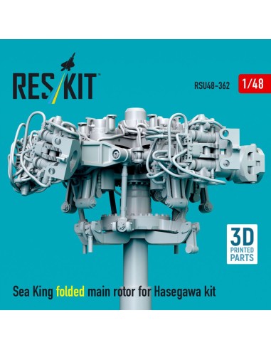 Sea King folded main rotor for Hasegawa kit (3D Printed) 