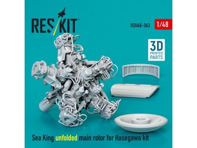 Sea King unfolded main rotor for Hasegawa kit (3D Printed) 