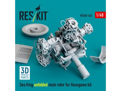 Sea King unfolded main rotor for Hasegawa kit (3D Printed) 