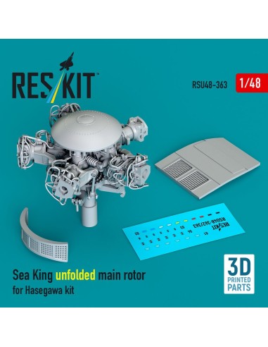Sea King unfolded main rotor for Hasegawa kit (3D Printed) 