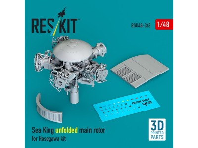 Sea King unfolded main rotor for Hasegawa kit (3D Printed) 