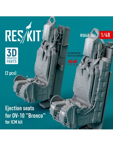 Ejection seats for OV-10 Bronco (2 pcs) for ICM kit (3D Printed) 