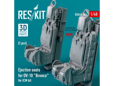 Ejection seats for OV-10 Bronco (2 pcs) for ICM kit (3D Printed) 