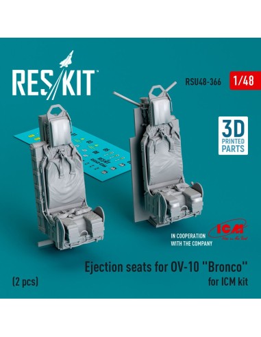 Ejection seats for OV-10 Bronco (2 pcs) for ICM kit (3D Printed) 