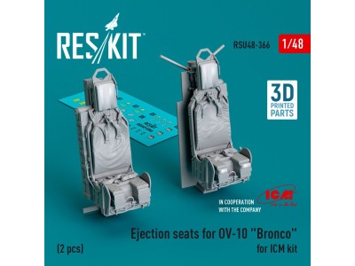 Ejection seats for OV-10 Bronco (2 pcs) for ICM kit (3D Printed) 