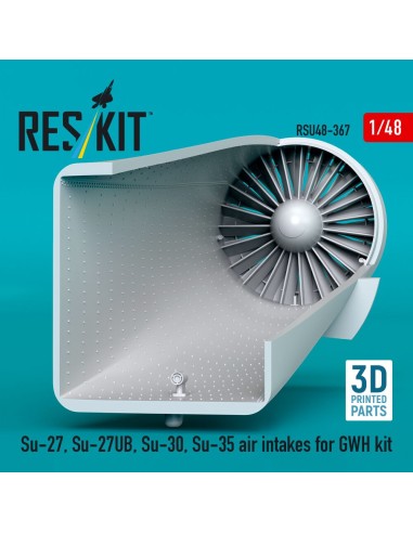 Su-27, Su-27UB,30,35 air intakes for GWH kit (3D Printed) 