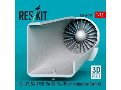 Su-27, Su-27UB,30,35 air intakes for GWH kit (3D Printed) 