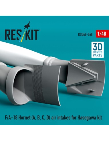 F/A-18 Hornet (A, B, C, D) air intakes for Hasegawa kit (3D Printed) 
