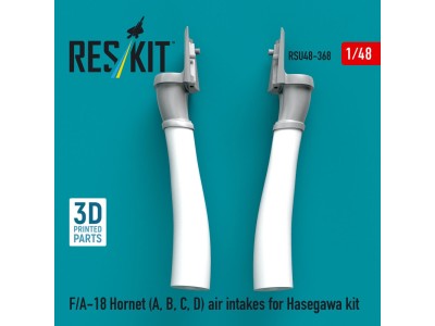 F/A-18 Hornet (A, B, C, D) air intakes for Hasegawa kit (3D Printed) 