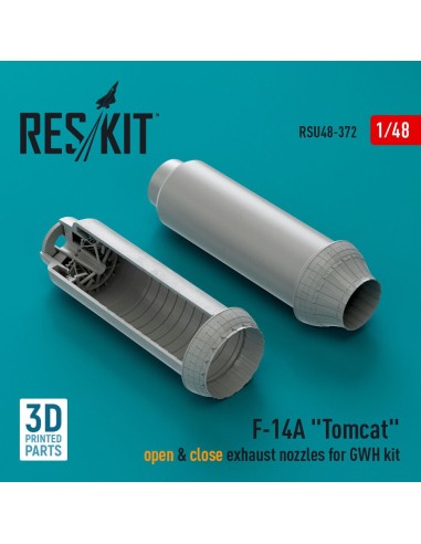 F-14A Tomcat open & close exhaust nozzles for GWH kit (3D Printed) 