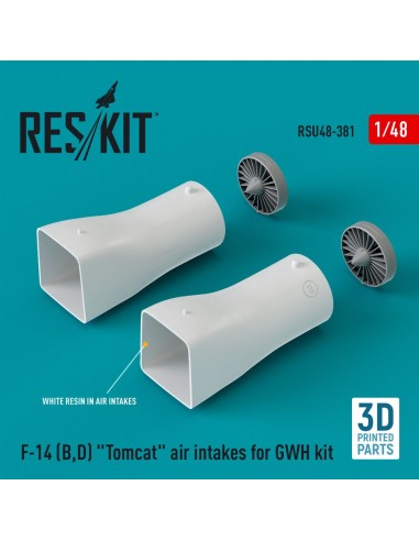F-14 (B,D) Tomcat air intakes for GWH kit (3D Printed) 
