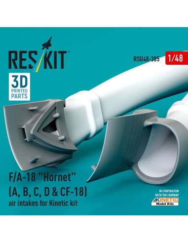 F/A-18 Hornet (A, B, C, D & CF-18) air intakes for Kinetic kit (3D Printed) 