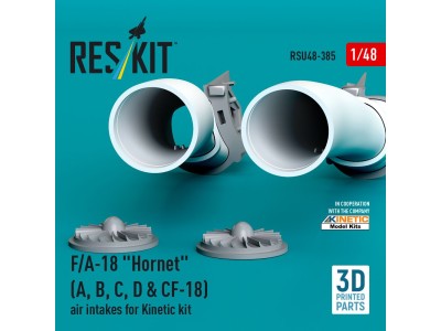 F/A-18 Hornet (A, B, C, D & CF-18) air intakes for Kinetic kit (3D Printed) 