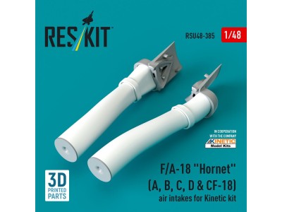F/A-18 Hornet (A, B, C, D & CF-18) air intakes for Kinetic kit (3D Printed) 