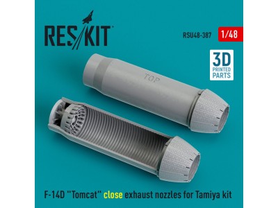 F-14D Tomcat close exhaust nozzles for Tamiya kit (3D Printed) 