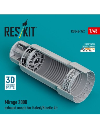 Mirage 2000 exhaust nozzle for Italeri/Kinetic kit (3D Printed) 