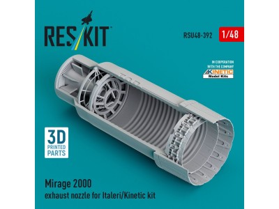 Mirage 2000 exhaust nozzle for Italeri/Kinetic kit (3D Printed) 