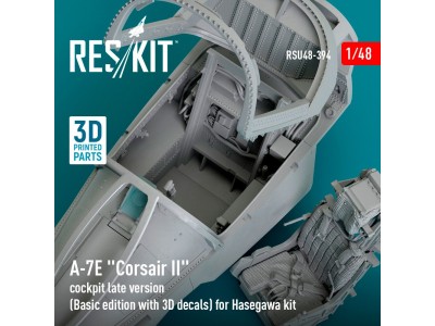 A-7E Corsair II cockpit late version (Basic edition with 3D decals) for Hasegawa kit (3D Printed) 