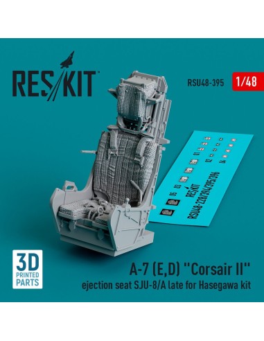 A-7 (E,D) Corsair II ejection seat SJU-8/A late for Hasegawa kit (3D Printed) 