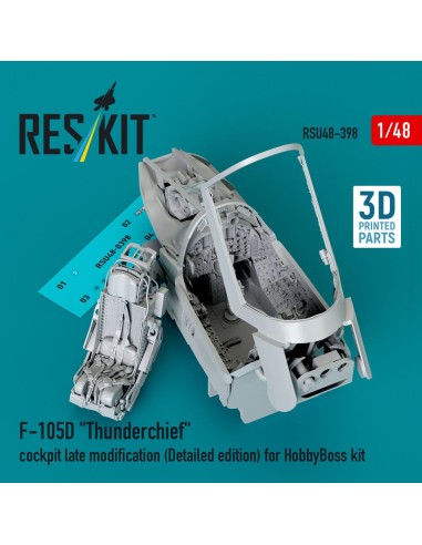 F-105D Thunderchief cockpit late modification (Detailed edition) for HobbyBoss kit (3D Printed) 
