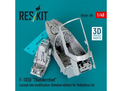 F-105D Thunderchief cockpit late modification (Detailed edition) for HobbyBoss kit (3D Printed) 