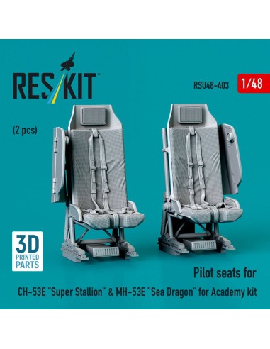 Pilot seats for CH-53E Super Stallion & MH-53E Sea Dragon for Academy kit (2 pcs) (3D printed) 
