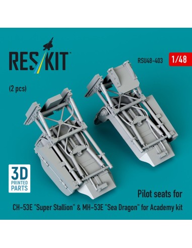 Pilot seats for CH-53E Super Stallion & MH-53E Sea Dragon for Academy kit (2 pcs) (3D printed) 