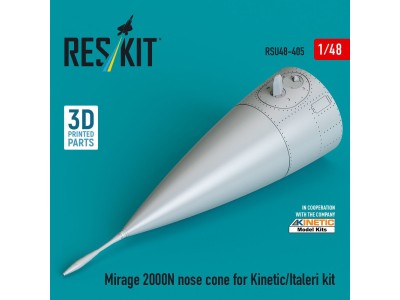 Mirage 2000N nose cone for Kinetic/Italeri kit (3D Printed) 