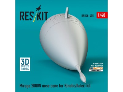 Mirage 2000N nose cone for Kinetic/Italeri kit (3D Printed) 