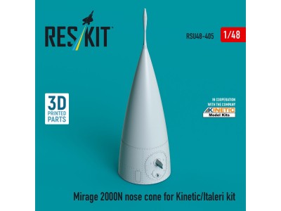 Mirage 2000N nose cone for Kinetic/Italeri kit (3D Printed) 