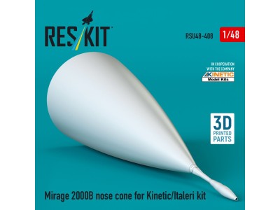 Mirage 2000B nose cone for Kinetic/Italeri kit (3D Printed) 