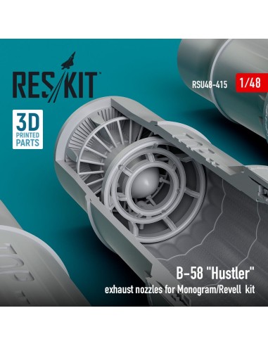 B-58 Hustler exhaust nozzles for Monogram/Revell kit (3D Printed) 