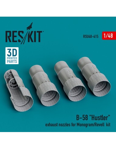 B-58 Hustler exhaust nozzles for Monogram/Revell kit (3D Printed) 