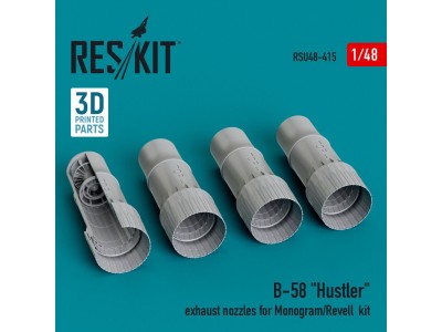 B-58 Hustler exhaust nozzles for Monogram/Revell kit (3D Printed) 