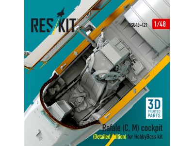 Rafale (C, M) cockpit (Detailed edition) for HobbyBoss kit (3D printed) 