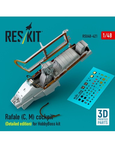 Rafale (C, M) cockpit (Detailed edition) for HobbyBoss kit (3D printed) 