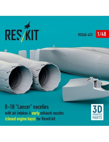 B-1B Lancer nacelles with air intakes & early exhaust nozzles (?losed engine bays) for Revell kit (3D Printed) 