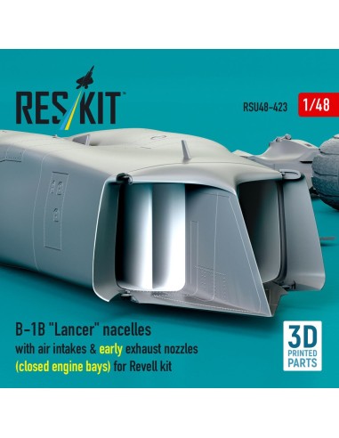 B-1B Lancer nacelles with air intakes & early exhaust nozzles (?losed engine bays) for Revell kit (3D Printed) 