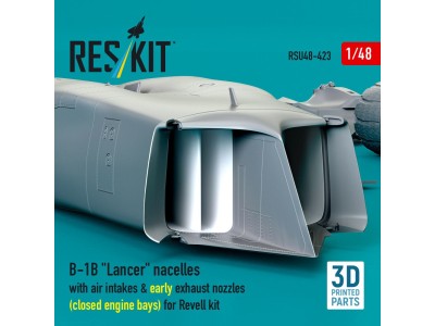 B-1B Lancer nacelles with air intakes & early exhaust nozzles (?losed engine bays) for Revell kit (3D Printed) 